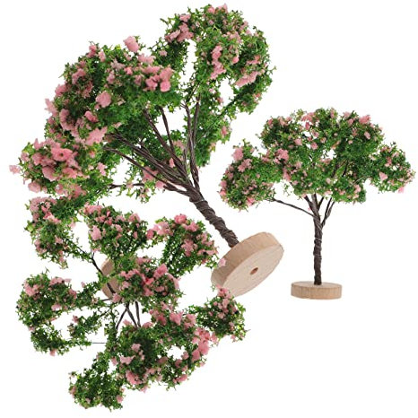 Vaguelly Miniaturbäume Modell 3 STK Minibaum für Landschaftsdiorama Einfach Zu Bedienender Laden Künstliches Pflanzendekor