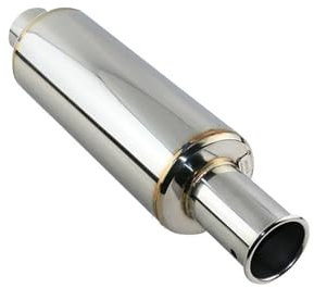 DKPMWD Exhaust Pipe Exhaust Muffler Pipe Car Resonator 63mm Race Spoon Plate Muffler Universal Tail Throat