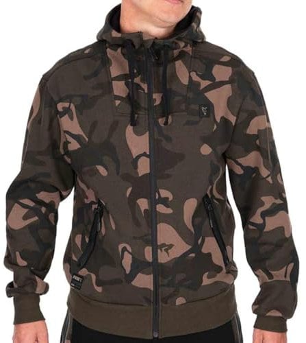 Fox Camo Full Zip Premium Hoodie - Angelpullover, Größe:L