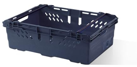 TOTEBOX 35L Heavy Duty Stacking & Nesting Crate (Pack of 10) (Black)