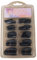 100 Pcs Black DIY Acrylic Gel French Nail Art Colored French Tips False Nail Tips False Nails Accessories