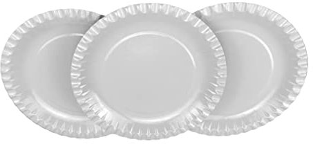 Commerline 100 Stück Rund Pappteller Ø18 cm | Hochwertige Einwegteller für Kuchen, Partys & Snacks | Einweggeschirr & Einmalgeschirr | Pappteller für Essen, Geburtstage & Catering