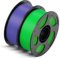 ANYCUBIC High Speed PLA Filament 1.75mm, Refill Filament und Spool Kit, Bis zu 600 mm/s Hohe Geschwindigkeit 3D Drucker Filament, Intelligente Identifikation, HS PLA 2KG Lila Klassisch Grün