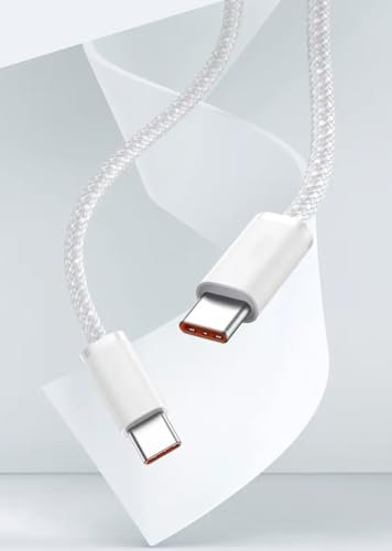 Cable USB C a USB C 60W Carga Rápida PD | Compatible con iPhone 15/16 Pro Max, Samsung S24/S23 Ultra, iPad Pro, MacBook, Pixel 8 | 1M Nylon Trenzado Ultra Resistente