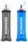 WEMEET 500ml Faltbare Trinkflasche Sport, 2er Pack Auslaufsichere Kollabierbare Soft Wasserflasche mit Volumenskala, BPA-frei, Soft Flask für Camping, Joggen, Fahrrad