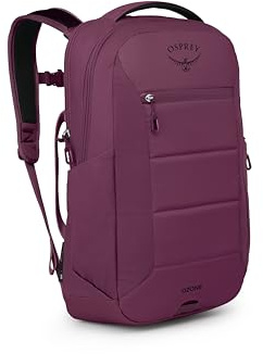 Osprey Ozone Laptop-Rucksack mit belüftetem AirScape-Rückenteil, leichter Reiserucksack mit 16-Zoll-Laptophülle, Handgepäck-kompatible Reisetasche für Damen und Herren, Moody Burgunderrot