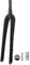 LIKUHLI Forcella Rigida in Fibra di Carbonio Completa, Forcella per Bici da Corsa Gravel 700C, Forcella Anteriore per Bici con Freno a Disco, Tubo Conico da 1-1/2, sgancio rapido da 9 *