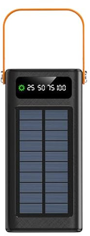 Batterie Externe Solaire Haute Capacité 50000mAh Panneaux Efficaces 120W Sortie Puissante Protections PC Anti-Choc Imperméable pour Randonnée Camping Voyage Longue Durée Appareils Mobiles