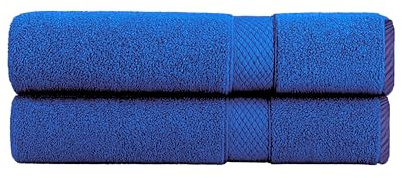 Egeria Diamant Duschtuch, 70 x 140 cm, weiches, hoch absorbierendes, schnell trocknendes Duschtuch, groß für den täglichen Gebrauch, 2er-Pack, Royal