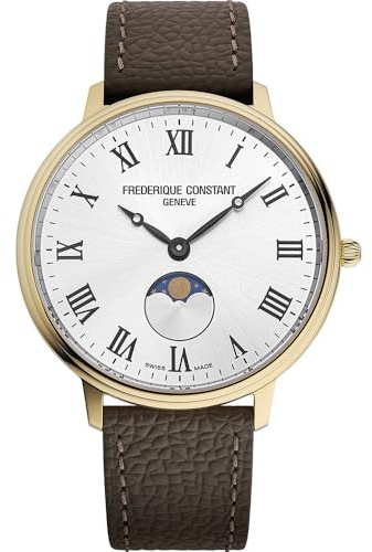Frédérique Constant Herren Analog Quarz Armbanduhr Classics Moonphase