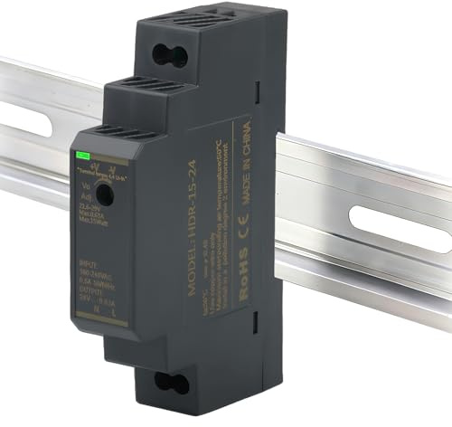 Hutschienen Netzteil 24V 15W 0,63A, HDR Hutschienen-Netzteil Transformator | DIN Rail Netzteil Trafo, HDR-15-24, für Industrielle Automatisierung Steuerung