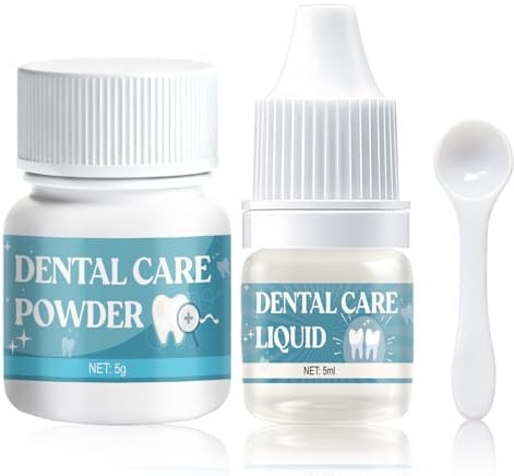 Cemento Dentale Definitivo, Kit per Otturazioni Dentali, 5g+5ml