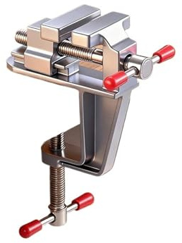 Tornillo de banco de mesa profesional, tornillo de banco con abrazadera de trabajo con rotación de 360°, uso versátil, construcción resistente for carpintería, metalurgia(Sorrel)