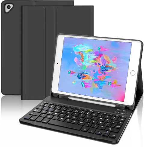 FOGARI Teclado para iPad 6/5 Generacion 2018/2017 9.7, Air 2/1 2014/2013