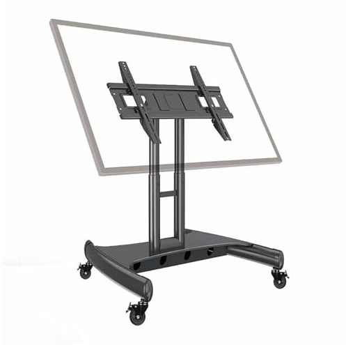 Universal TV Stand with 360° Rotation, Adjustable Height, Mobile TV Cart for 32-70 Inch TVs, 100lbs Capacity, Ideal for Conference Rooms, Offices