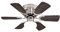 Ventilador de techo Petite níquel con luz 76 cm