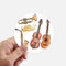 DIYthinker Musik Gitarreninstrument-Aquarell-Muster Runde Aufkleber 10Cm Wand Koffer Laptop Motobike Aufkleber 8Pcs Diameter 10cm Mehrfarbig