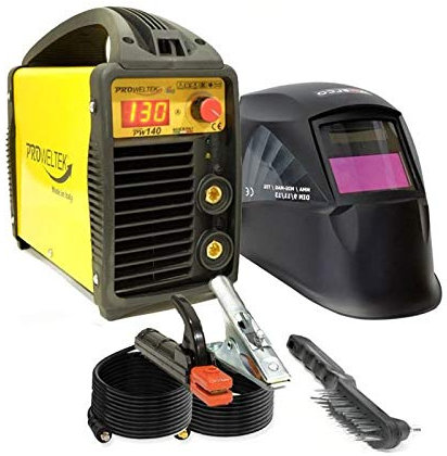 PROWELTEK - Saldatrice Inverter 130a digitale pw140 + passamontagna LCD automatico 9/13