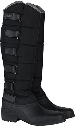 HORZE Damen Thermo Reitstiefel Utah, Winterreitstiefel gefüttert, Thermo Reitschuhe, Schwarz, 41