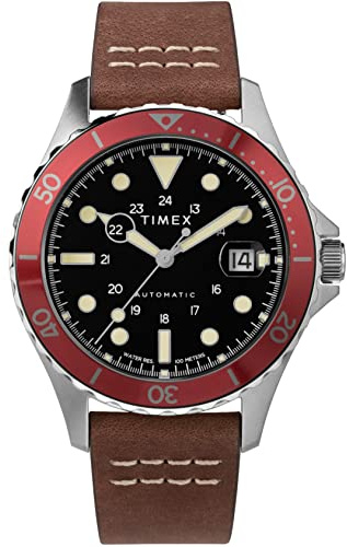 Timex Navi XL 41mm Automatik Rotbraun