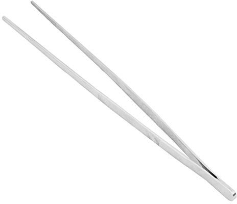 Steuber Premium Line Edelstahl Grillpinzette Länge 30 cm, präziser Grillwender, Fleisch Pinzette, große Pinzette zum Wenden von Lebensmitteln