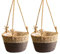 Hapeisy Lot de 2 paniers de fleurs suspendus en corde de jute pour pots de fleurs à suspendre