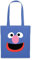 Spreadshirt Sesamstraße Grobi Gesicht Karneval Stoffbeutel, One size, Hellblau