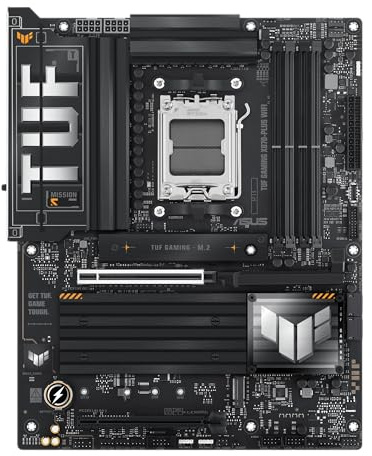 ASUS TUF GAMING X870-PRO WIFI7 W NEO, Scheda Madre AMD ATX, Slot DDR5 | 16+2+1(80A) Fasi di Alimentazione, PCIe 5.0, 4 slot M.2, WiFi 7, Realtek 5Gb, USB4-C da 40 Gbps, Aura Sync, Bianca