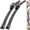 Recambo Front Scheibenwischer Flachbalken - Länge: 400 mm / 400 mm (16 16 ) - Set für Frontscheibe - Universal Adapter