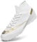 ASOCO DREAM Scarpe da Calcio Uomo Professionale Scarpe da Calcetto Erba Sportivo All'aperto Teenager Scarpe da Allenamento,Bianco,44 EU