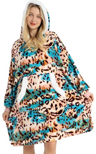 Winthome Übergroße Hoodie Decke, Flanell Sweatshirt Decke, Kuschelpullover Für Damen Herren Erwachsene