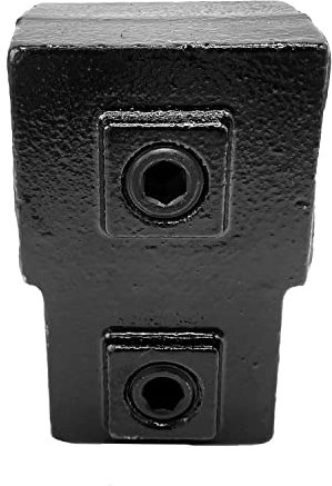 KLEMP T-Stück kurz - 40 mm - Typ 02S-40-B - Quadratische Rohrverbinder Vierkantverbindung | Temperguss | Gusseisen | Schwarz