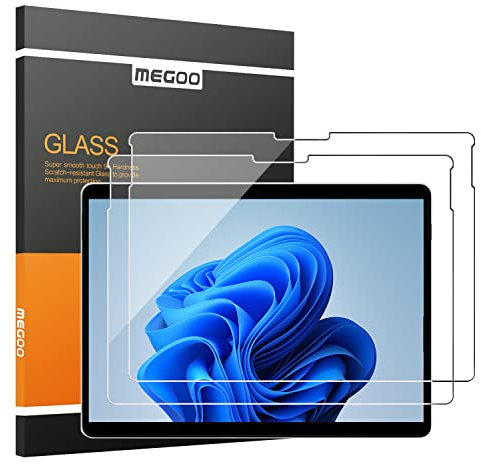 MEGOO Screen Protector for Microsoft Surface Pro 11 (2024), Surface Pro 9, Pro 10, Pro 8, Pro X [13 inch] - Tempered Glass, Smooth Touch, Compatible with Surface Pen, 2 Pack