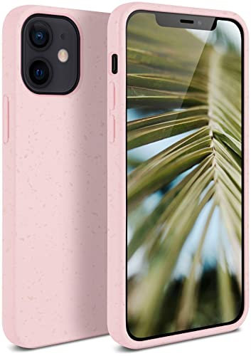 ONEFLOW Sama Sama Case Compatible with Apple iPhone 12 Mini - Sustainable Mobile Phone Case Made of Plant Fibres, Biodegradable, Vegan and Environmentally Friendly - Pink