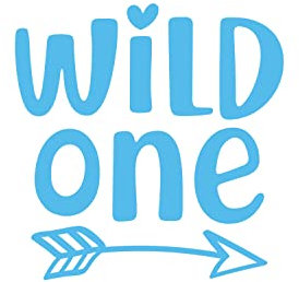 Bügelbild Aufbügler Geburtstag Wild One oder Wunsch Zahl