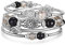 FULU AUTUMN Damen Boho Armband mit Mehrschichtiges Perlen Silber Wickelarmband Modeschmuck Geschenke zum Geburtstag und Muttertag für Frauen(Black grey)