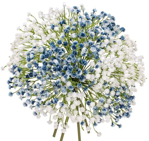 Briful 10 Stück Schleierkraut Künstliche Blumen Gypsophila Kunstblumen Wie Echt Kunstzweig Blumensträuße für Hochzeit Party Home Décor