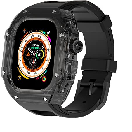 SCHIK Per Apple Watch band 8 Ultra 49 millimetri cinturino trasparente caso