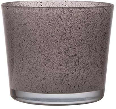 INNA-Glas Glasübertopf Alena Granit, Granit grau, 16 cm, Ø 17 cm | Deko Übertopf