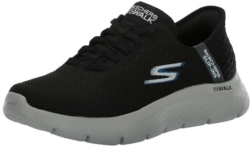 Skechers Go Walk Flex Hands Up, Zapatillas Hombre, Negro, 45 EU