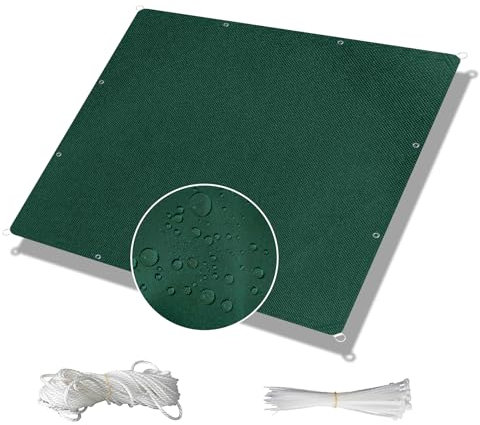 Sonnensegel Balkon Quadratisch 3x3m Balkon Sichtschutz Wetterfest Sonnenschutz UV Schutz Windschutz Balkon Sonnenschirm für Balkon Terrasse Garten Markise －Dunkelgrün