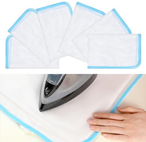 6 Pack Pressing Cloth for Ironing Scorch Mesh Cloth Scorch-Saving Ironing Protector Insulation Pad 23.6×15.7