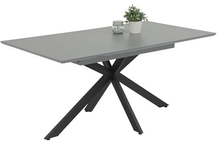 Hela Tische, Esstisch Kulissentisch Chiara, Dekor Marmoroptik, Steinplatte-Sintered Stone 6mm, Synchronauszug, Maß 160-200x90cm