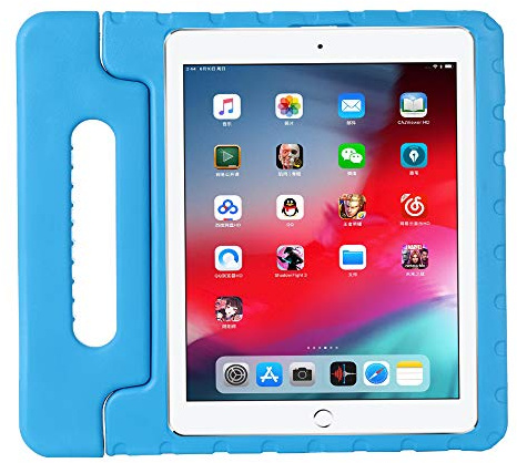 Kinder-Schutzhülle für iPad Pro 12,9 Zoll 2018/2020/2021/2022, leicht, EVA, kinderfreundlich, stoßfest, Tablet-Hülle, wandelbarer Griff, Ständer für iPad Pro 12,9 Zoll, Blau