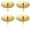 4X Adventskranzstecker 5 cm Kerzenhalter - universell für Kerzen - Kerzenteller mit Dorn - Kerzenstecker für Adventskranz Weihnachten Adventskranzhalter mit Dorn (Gold)