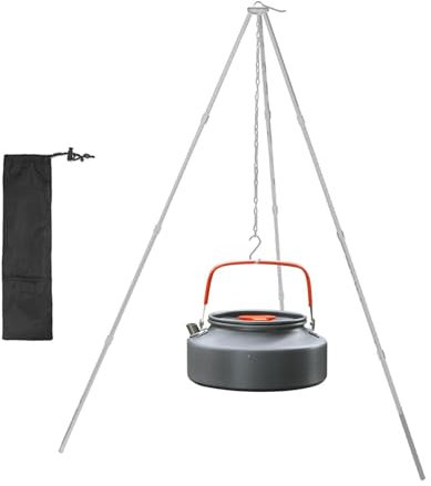 Outdoor Cooking Tripod - Fire Cooking Tripod | Camping Tripod Oven | Fire Cooking Tripod | Oven Tripod Hanger | Adjustable Grill Stand | Campfire Cooking Stand Lightweight For Outdoor Barbecue Camping