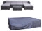 SVITA Lugano Gartenlounge Set mit Abdeckhaube Polyrattan XXL Sofagarnitur Gartenmöbel Outdoor Lounge Rattan Gartensofa Outdoor Sitzgruppe Grau