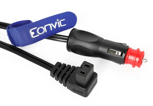 Eonvic Câble d'alimentation pour réfrigérateur de voiture 12 V/24 V avec prise allume-cigare pour glacière Dometic, Alpicool, Waeco CF, ARB, Setpower, ICECO, Mobicool FR40 (6 m)
