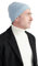 Style & Republic Sport Beanie, Mütze aus 100% Kaschmir, Unisize mit 54 cm Bundumfang und 6,5 cm Umschlag, Herren (Pastel blau Melange)