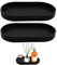 SUWIWKKOA 2Pcs Black Bathroom Tray, Black Coffee Tray, Perfume Candle Key Small Decorative WoodTray for Home Decoration 25cm x 11 cm x 2cm